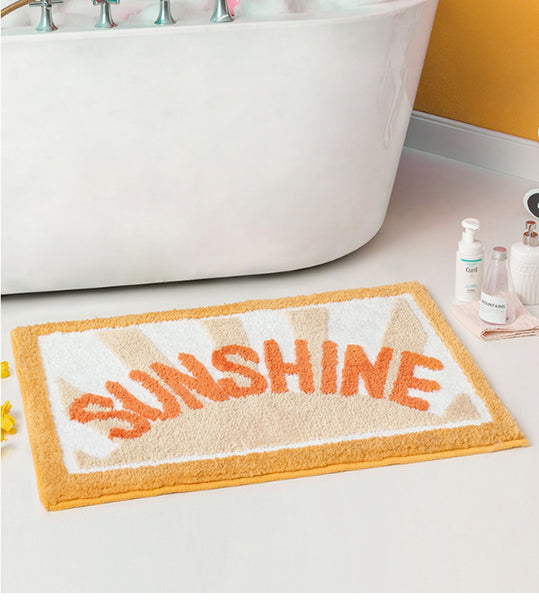 sunshine yellow bathroom rug bath mat