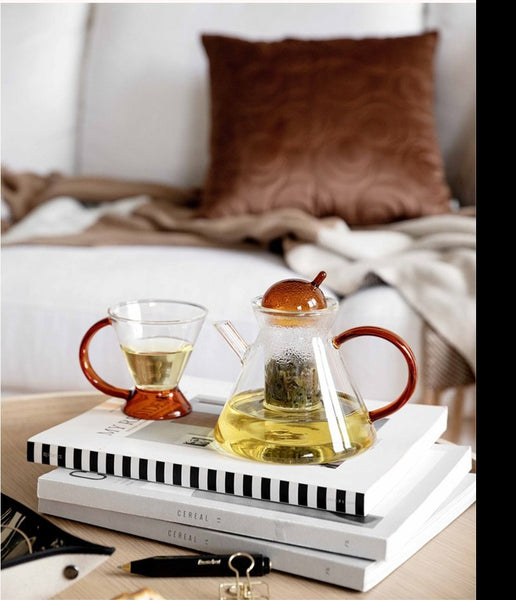 glass teapot and cup setglass teapot and cup set MODERN high temperature kitchen and dining tea party